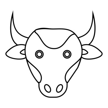 İnek simgesi, anahat stili