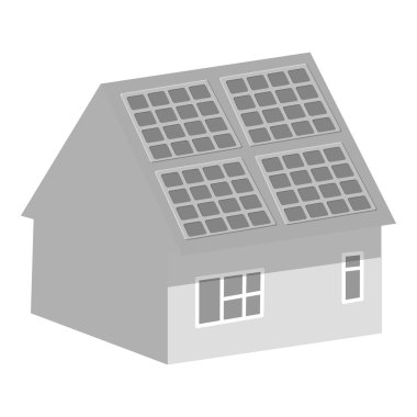 Akıllı ev simgesini, gri tek renkli stil