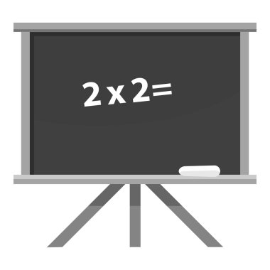 Okul yönetimi simge, gri tek renkli stil