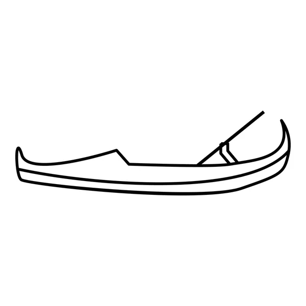 Gondola icon, outline style — Stock Vector