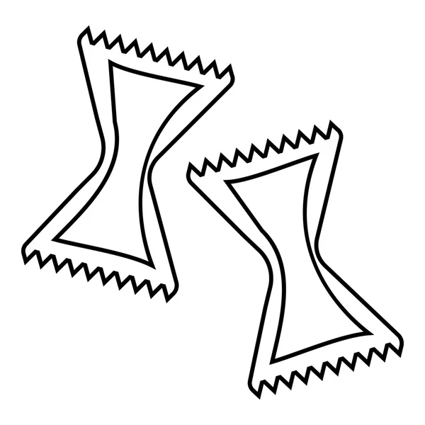 Icône de pâtes, style contour — Image vectorielle