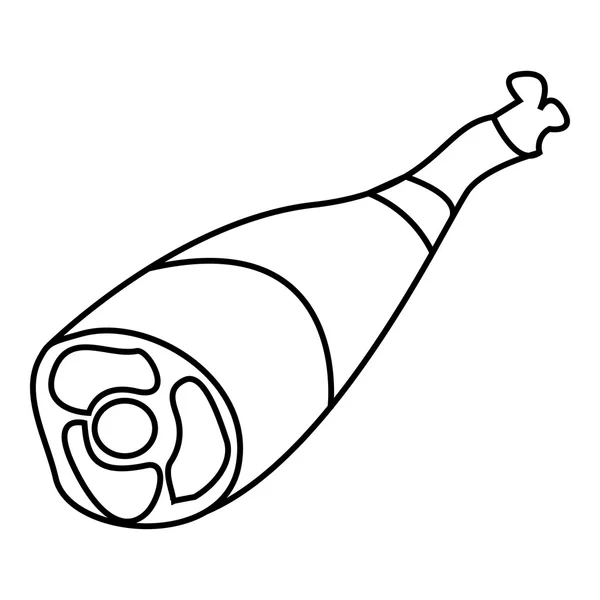 Ham icon, outline style — Stock Vector © ylivdesign 128760114