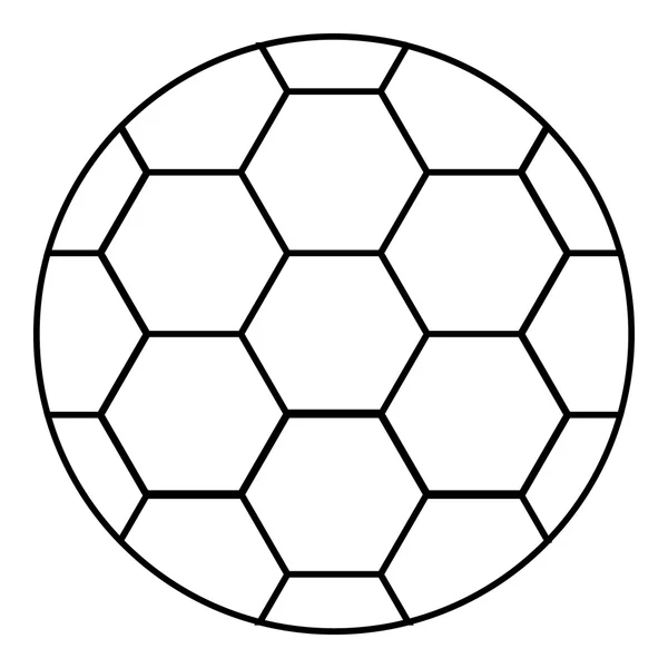 Icône de ballon de football, style contour — Image vectorielle