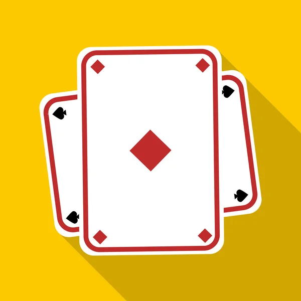 Playing card icon, flat style — Stock Vector