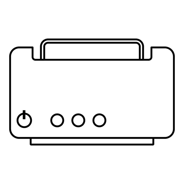 Toaster-Symbol, Umrissstil — Stockvektor