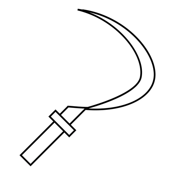 Scythe pictogram, Kaderstijl — Stockvector