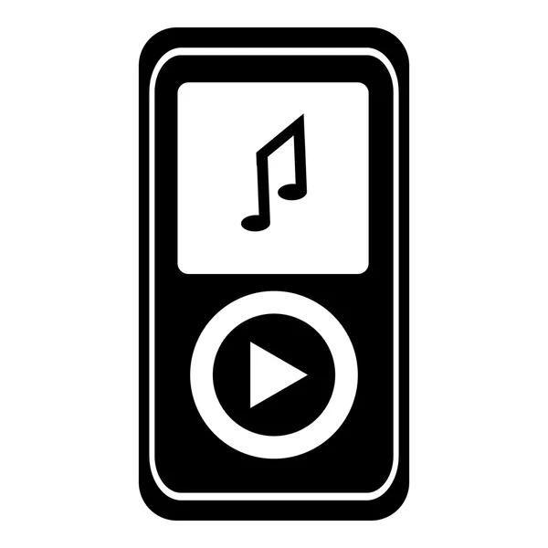 Musik-Player-Ikone, einfacher Stil — Stockvektor