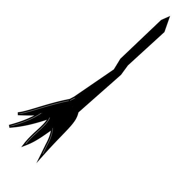 Icono de escoba de bruja, estilo simple — Archivo Imágenes Vectoriales