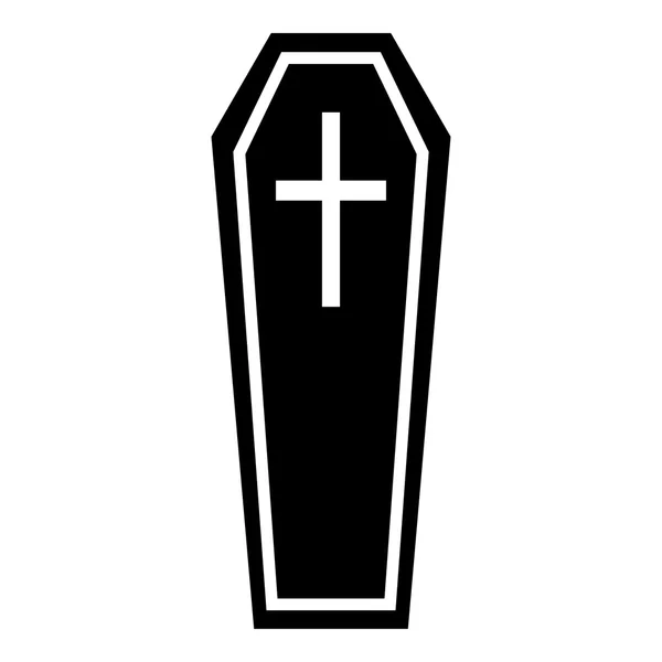Coffin icon, simple style — Stock Vector