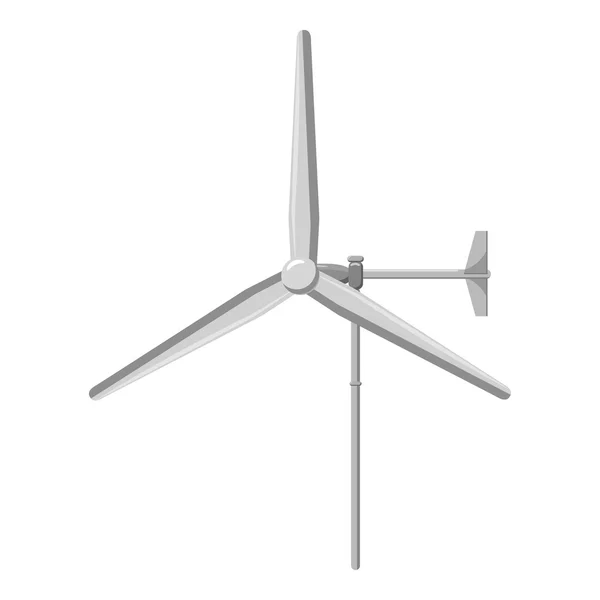 Icono de turbina eólica, estilo gris monocromo — Vector de stock