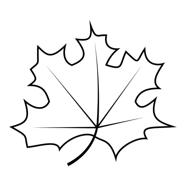 Podzimní listové ikona, styl osnovy — Stockový vektor