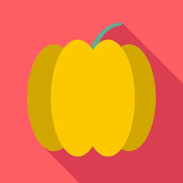 Icône de poivron, style plat — Image vectorielle