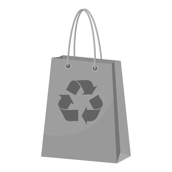 Icono de reciclaje de paquetes, gris estilo monocromo — Vector de stock