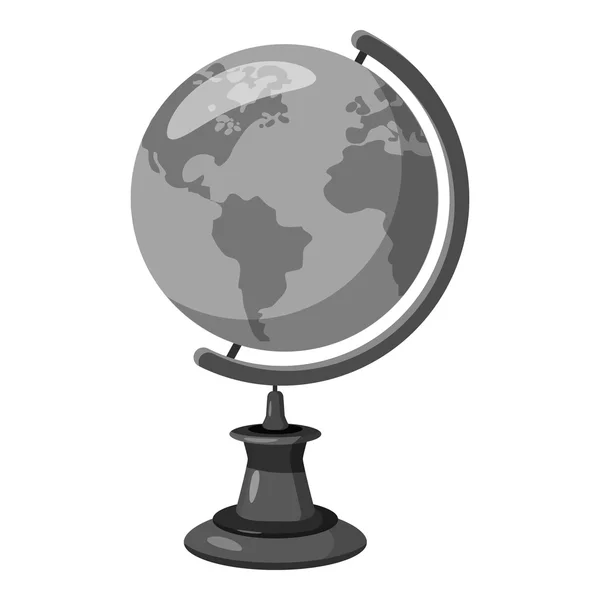 Globe ikon, grå svartvit stil — Stock vektor
