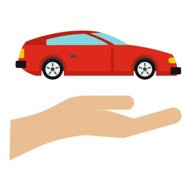 Araba logosu, düz stil