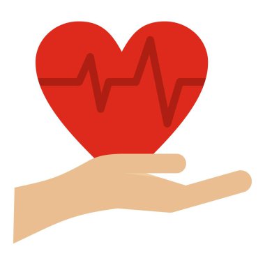 Kalp logosu, düz stil