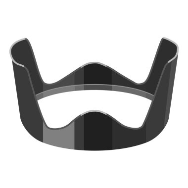 Lens hood simgesi, gri tek renkli stil