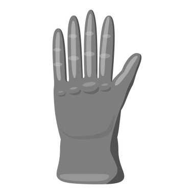Eldiven simge, gri tek renkli stil