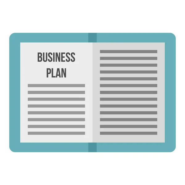 Business plan pictogram, vlakke stijl — Stockvector