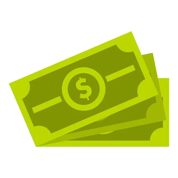 Készpénz ikon, lapos stílusú — Stock Vector