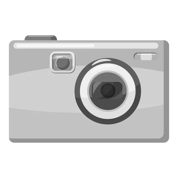 Camera, grijs monochroom pictogramstijl — Stockvector
