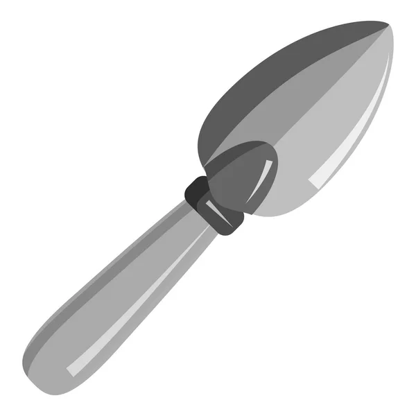 Trädgård scoop ikon, grå svartvit stil — Stock vektor