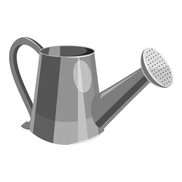 Watering can icon, gray monochrome style — Stock Vector