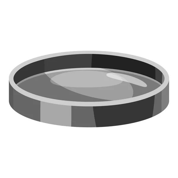 Lens, grijs monochroom pictogramstijl filteren — Stockvector