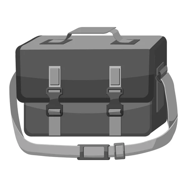 Taška na fotoaparát monochromatický styl ikon, šedá — Stockový vektor