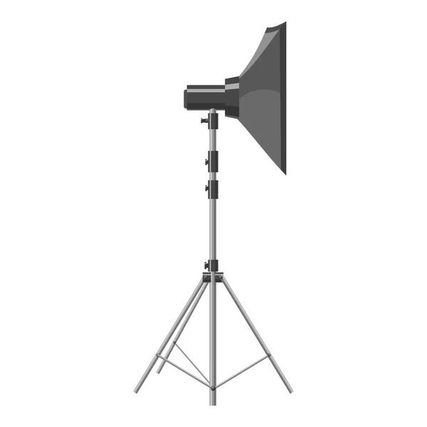 Projecteur pour icône de tir, style monochrome gris — Image vectorielle