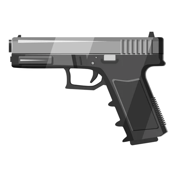 Gun ikon, grå svartvit stil — Stock vektor