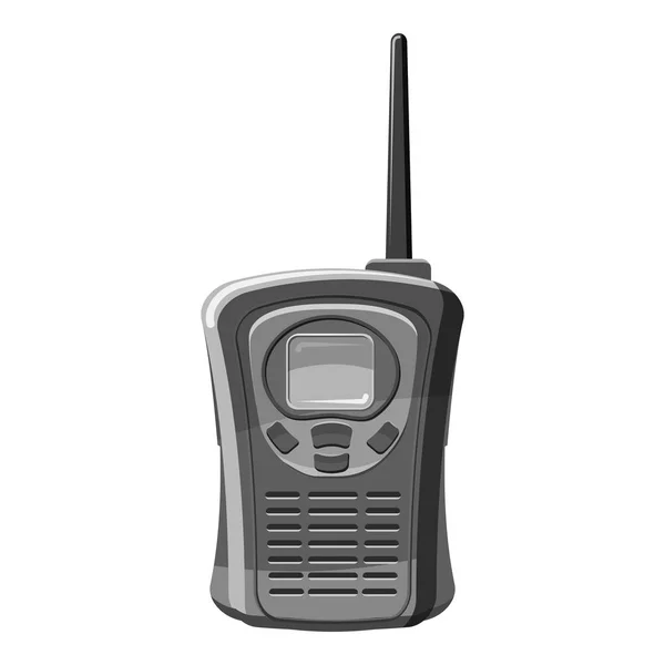Portable handheld radio icon gray monochrome style — Stock Vector