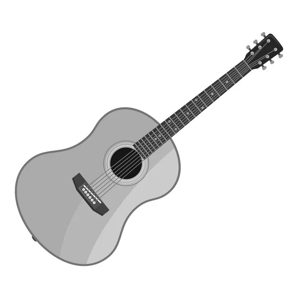 Gitarren-Ikone, grau monochromer Stil — Stockvektor