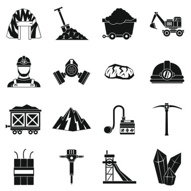Madenci Icons set, basit tarzı