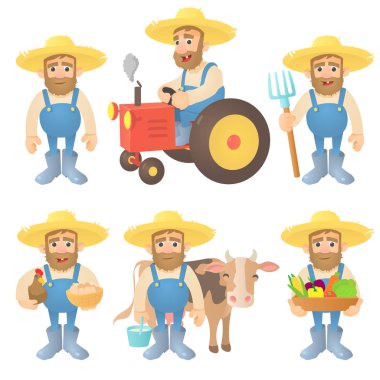 Çiftçi kavram kümesi, karikatür tarzı