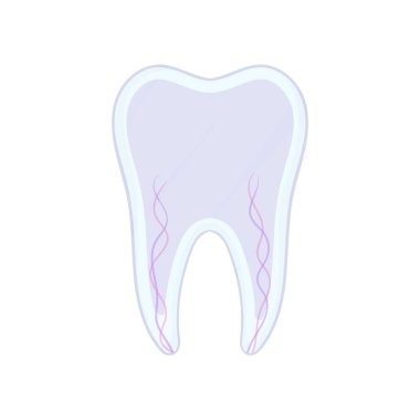 Diş sinir simgesi, karikatür tarzı
