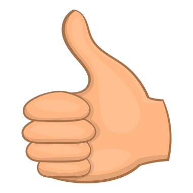 El başparmak yukarıya kutsal kişilerin resmi, karikatür tarzı gösterilen