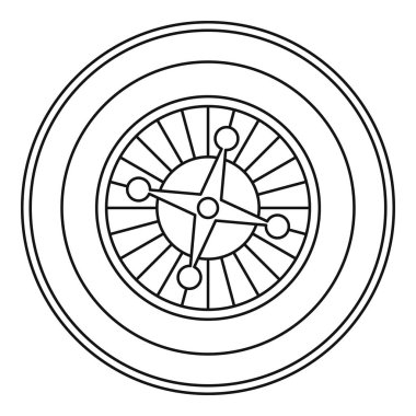 Kumarhane ruleti simgesi, taslak biçimi