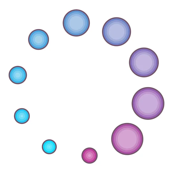 Abstracte cirkel shapepictogram, cartoon stijl — Stockvector
