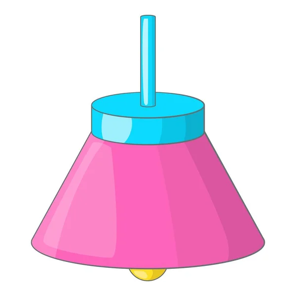 Lampada da soffitto rosa icona, stile cartone animato — Vettoriale Stock