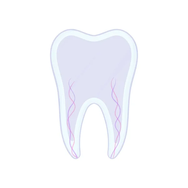 Икона зубного нерва, мультяшный стиль — стоковый вектор