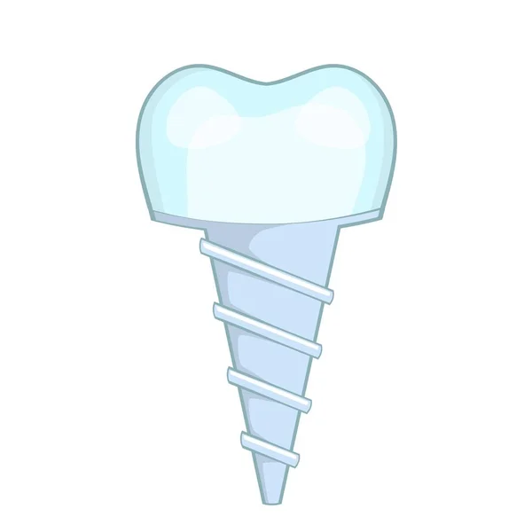 Icona dell'impianto dentale, stile cartone animato — Vettoriale Stock
