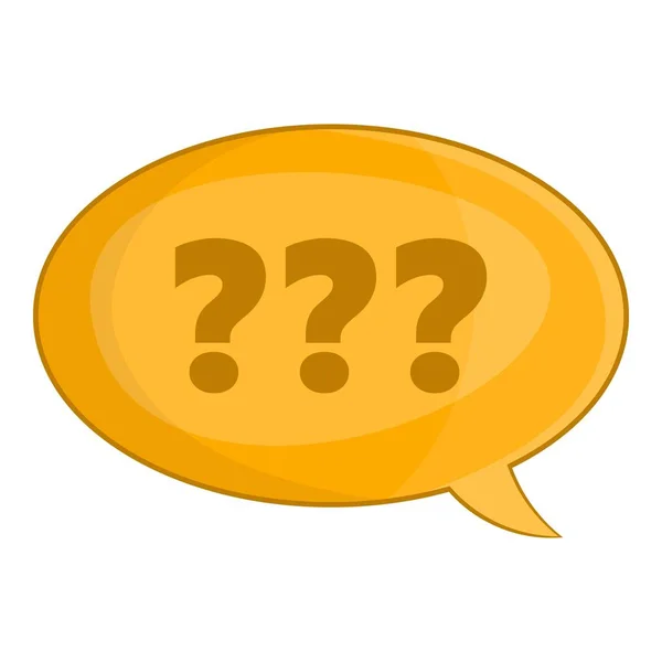 Speech bubble with question icon, cartoon style — Stock Vector