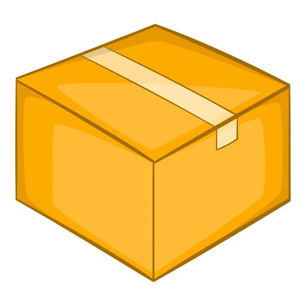 Icône de boîte en carton, style dessin animé — Image vectorielle