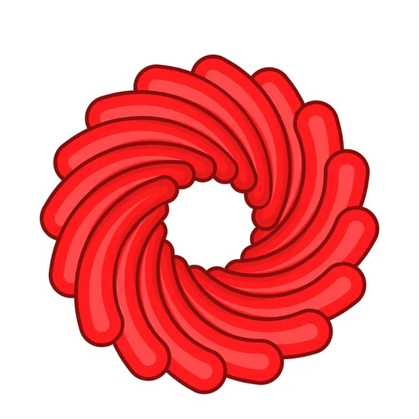 Icono de obturador de cámara roja, estilo de dibujos animados — Vector de stock