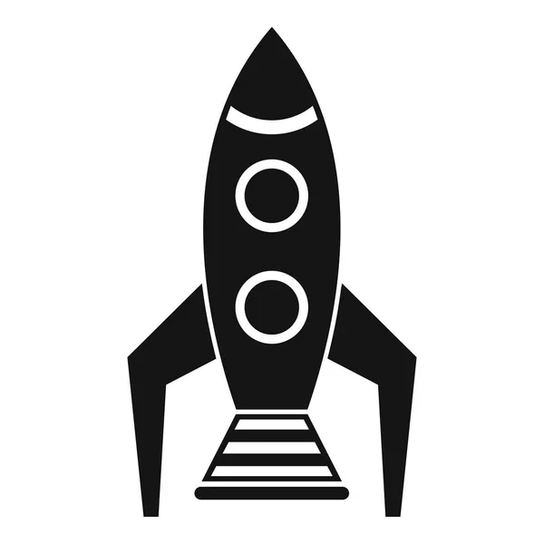 Space rocket icon, simple style — Stock Vector