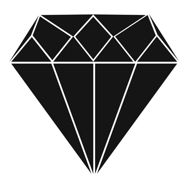 Значок с бриллиантом, простой стиль — стоковый вектор