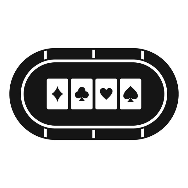 Ícone de mesa de poker, estilo simples — Vetor de Stock