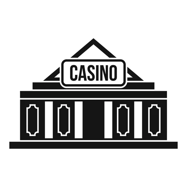 Icono del edificio del casino, estilo simple — Archivo Imágenes Vectoriales