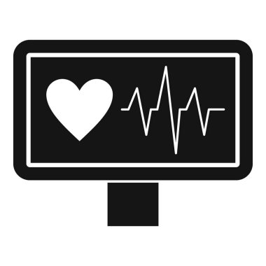 Kalp atışı simgesi, basit tarzı